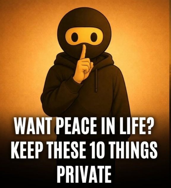 InspiroQuest's tweet photo. WANT PEACE IN LIFE? 
KEEP THESE 10 THINGS PRIVATE https://t.co/5vPJHLRnIf