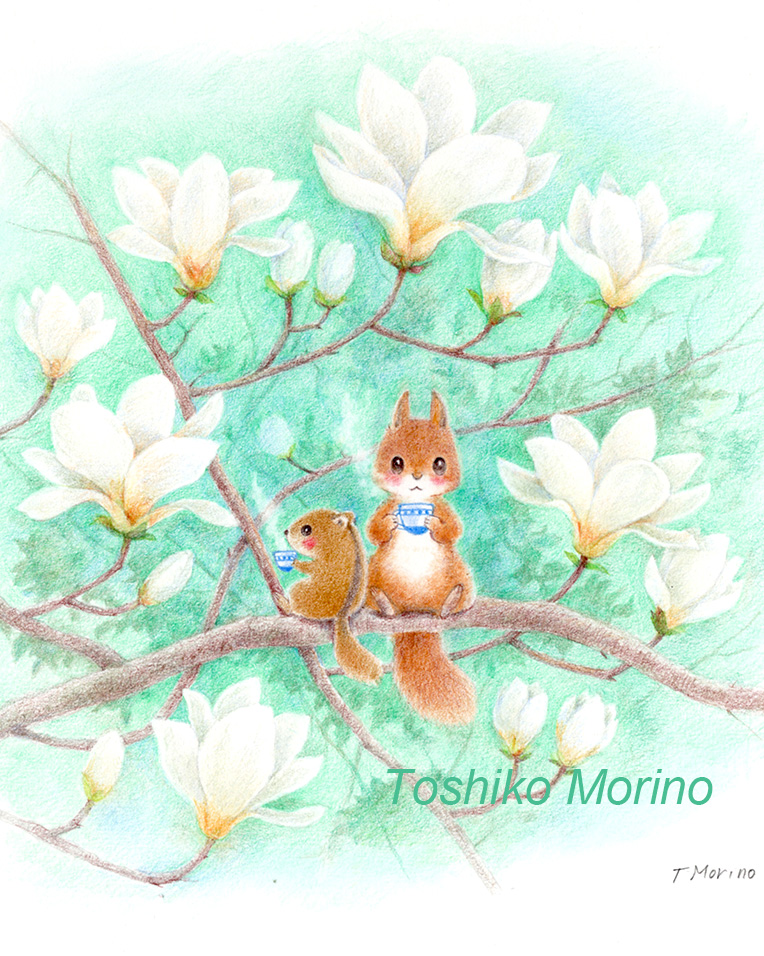 もりのとしこ＠色鉛筆画 tweet media