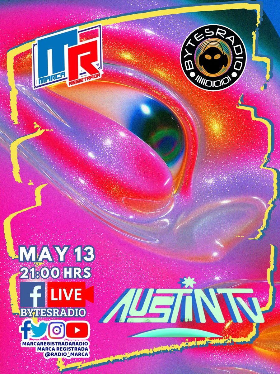 radio_marca's tweet photo. ¿Alguna vez has sentido que despiertas a la vida? ✨
Hoy cerramos con broche de oro nuestros programa recibiendo a @austin_tv. 
Platicaremos sobre su nueva era, el álbum MA y su reciente sencillo 171 (∅⊆A). 🎭🎸

¡Conéctate!
🕘 21:30 Hrs
📻 @bytesradiomex
📍 FB Live y YouTube https://t.co/8IbCXvfNc4
