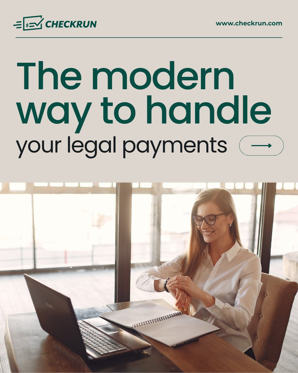 CheckrunChecks's tweet photo. You don’t need more payment options. You need better control over the ones you already use.

That’s why law firms rely on Checkrun to streamline check payments without changing their process.

Learn more: https://t.co/uerbeWl3uz https://t.co/rn5dXKQp2m