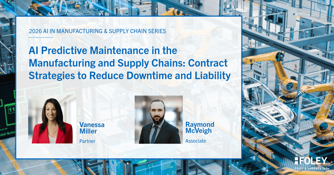 BryanSSchultz's tweet photo. AI-driven predictive maintenance is transforming manufacturing, but it is also introducing new layers of legal and operational risk. 

In their latest piece, Vanessa Miller and R.J. McVeigh take a closer look at where these technologies can fall short and why contract terms… https://t.co/wmioCubvch