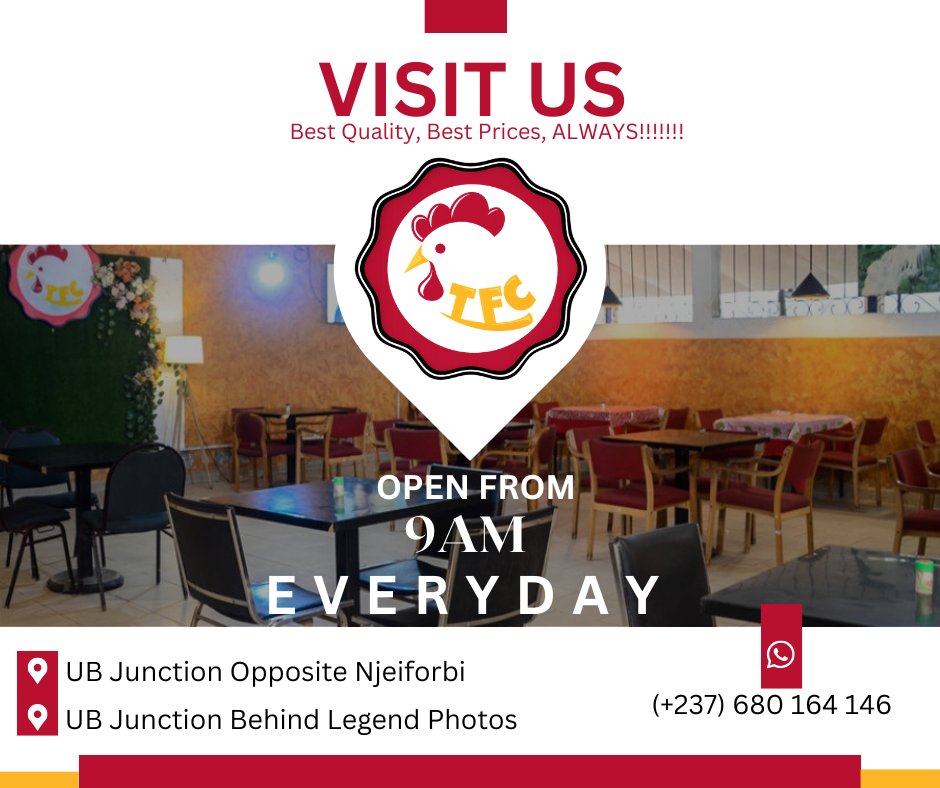 TFCBuea's tweet photo. Always at your service.

We have the best quality of food, at the most affordable prices.

Please visit us https://t.co/o3DKJIjo3V