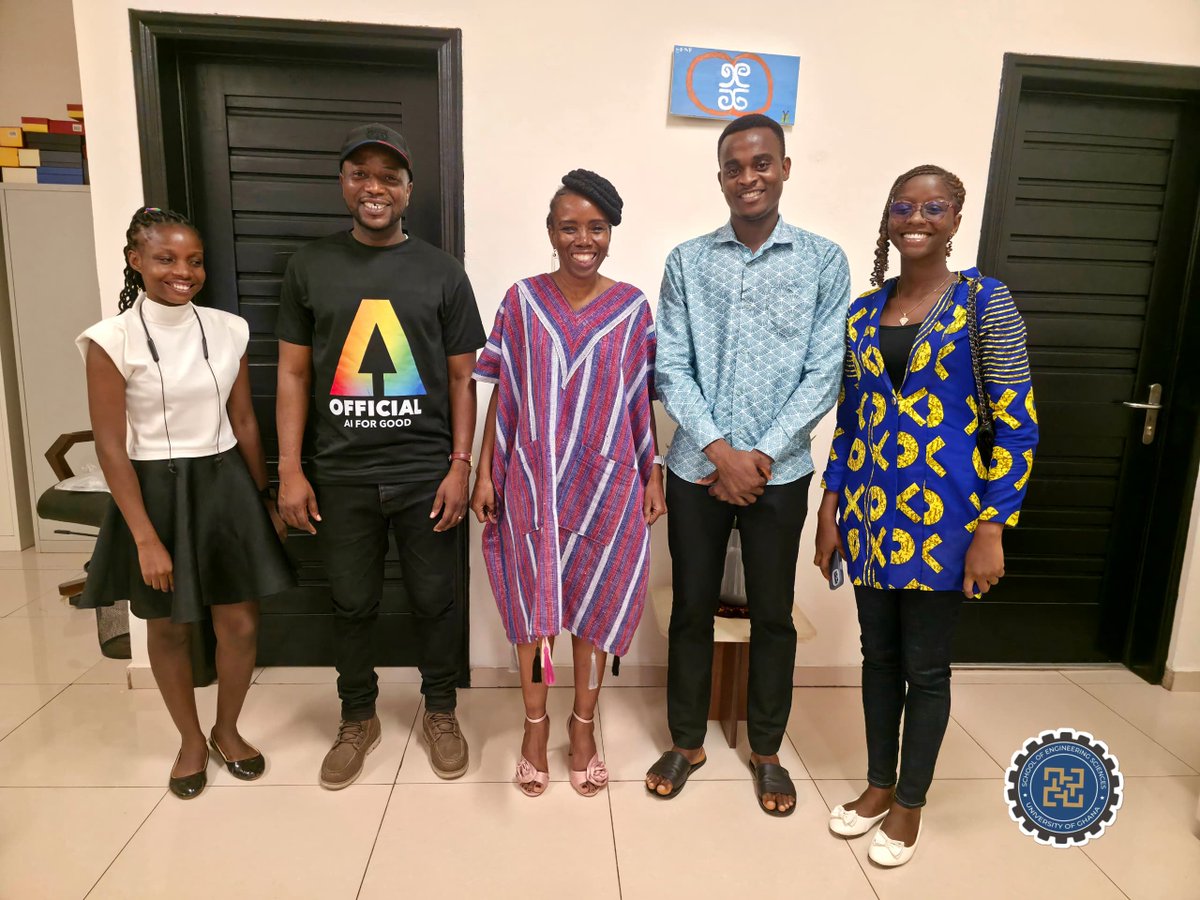 ug_engineering's tweet photo. We received a special visit from Mr. Douglas Ayitey, Founder and CEO of The MakersPlace, accompanied by volunteers Elorm Abotsivia, Aforlabi Ramatu, and Aliu Agbolete.

#UGEngineering #SES_UG #ArtificialIntelligence #RoboticsForGood #MakersPlace #UniversityOfGhana https://t.co/a8nU8ofHoC