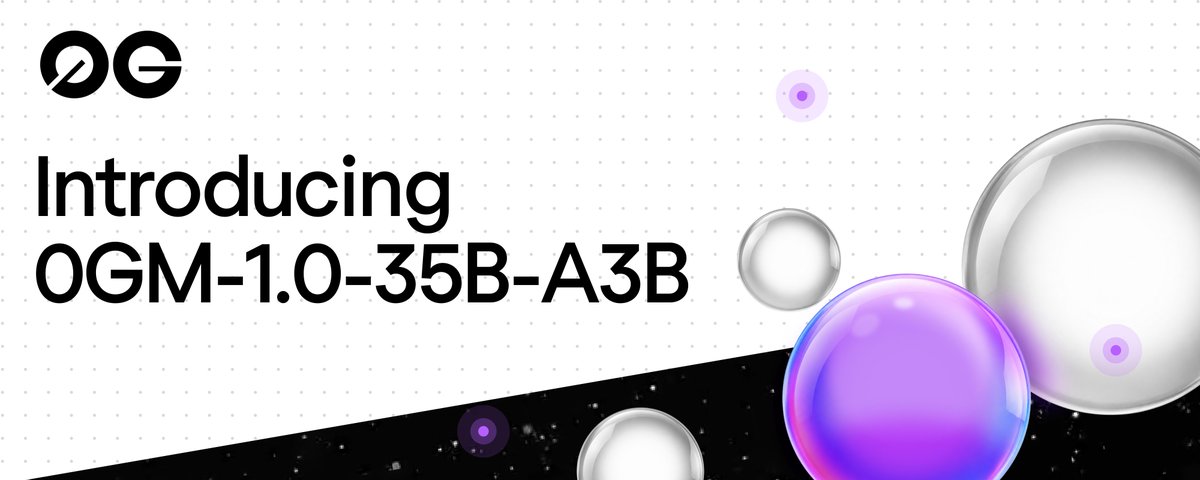 0g 0G stopped hosting AI and started shipping it. Meet 0GM-1.0-35B-A3B ...