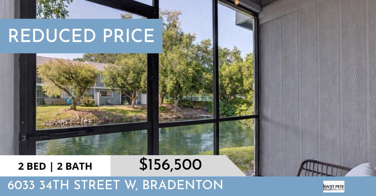 MeStacyAllen's tweet photo. 📍 Reduced Price 📍 This recently reduced home at 6033 34th Street W 145 in Bradenton won't last long, so, don't wait to set up a showing! Reach out here or at (770) 367-9659 for more information! https://t.co/j6hVMTE3zT https://t.co/D6P5MQyiot