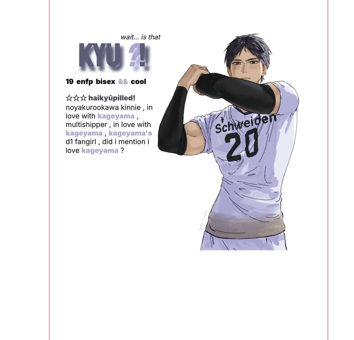 kyu (tobio’s no1 fangirl) tweet media