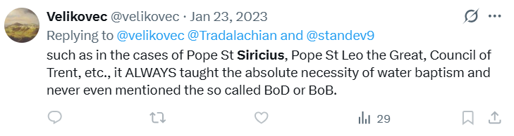 Proselytizer19's tweet photo. @velikovec @cinnamonrib343 @RomanGarza111 @IgnacioLemmi @ReginaCaeli3in1 @MonasteryOCarm You're wrong. It is infallible. See attached, Pope St. Siricius, Cath. Enc. https://t.co/N7QYIZrLbb