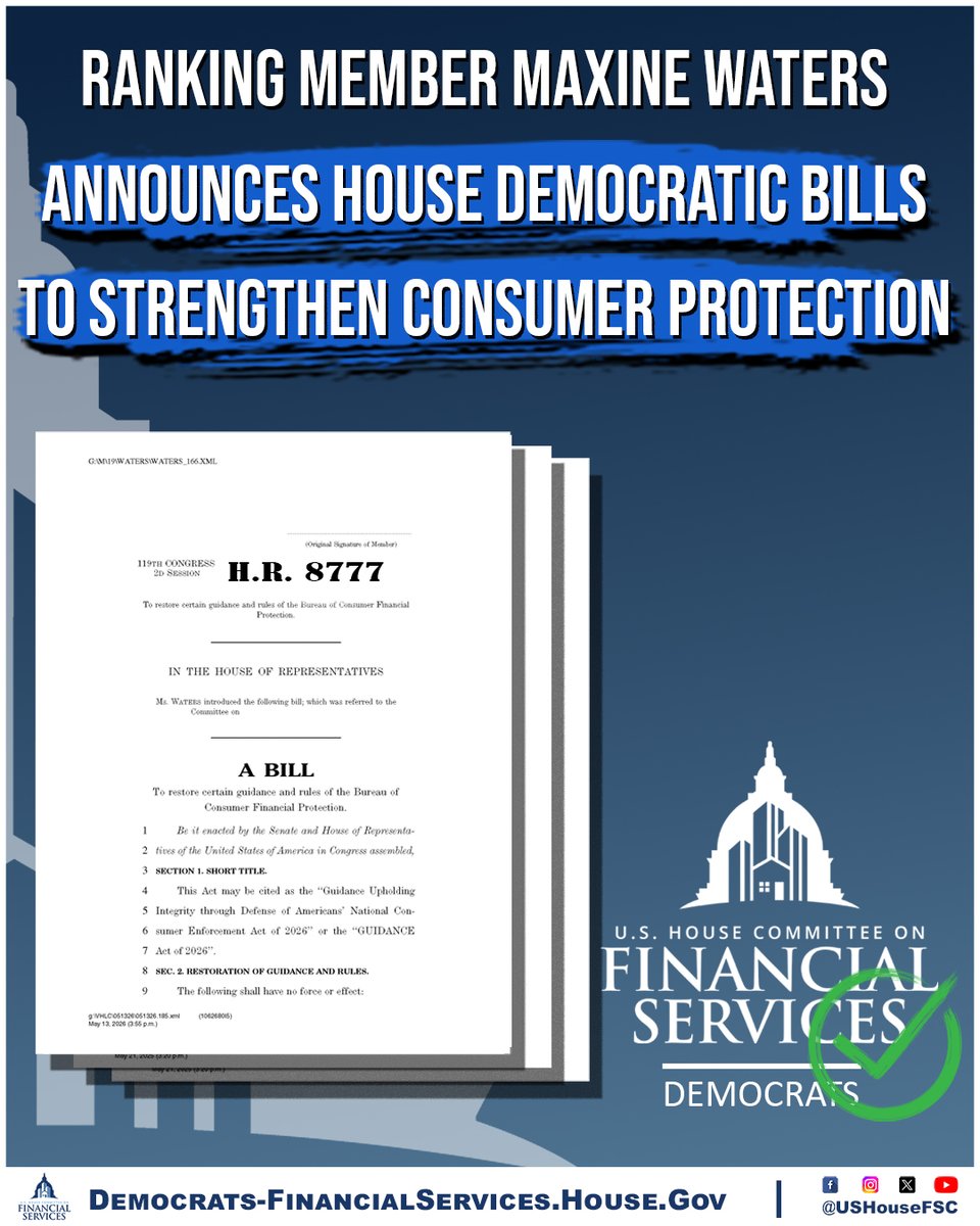 House Committee on Financial Services - Democrats tweet media