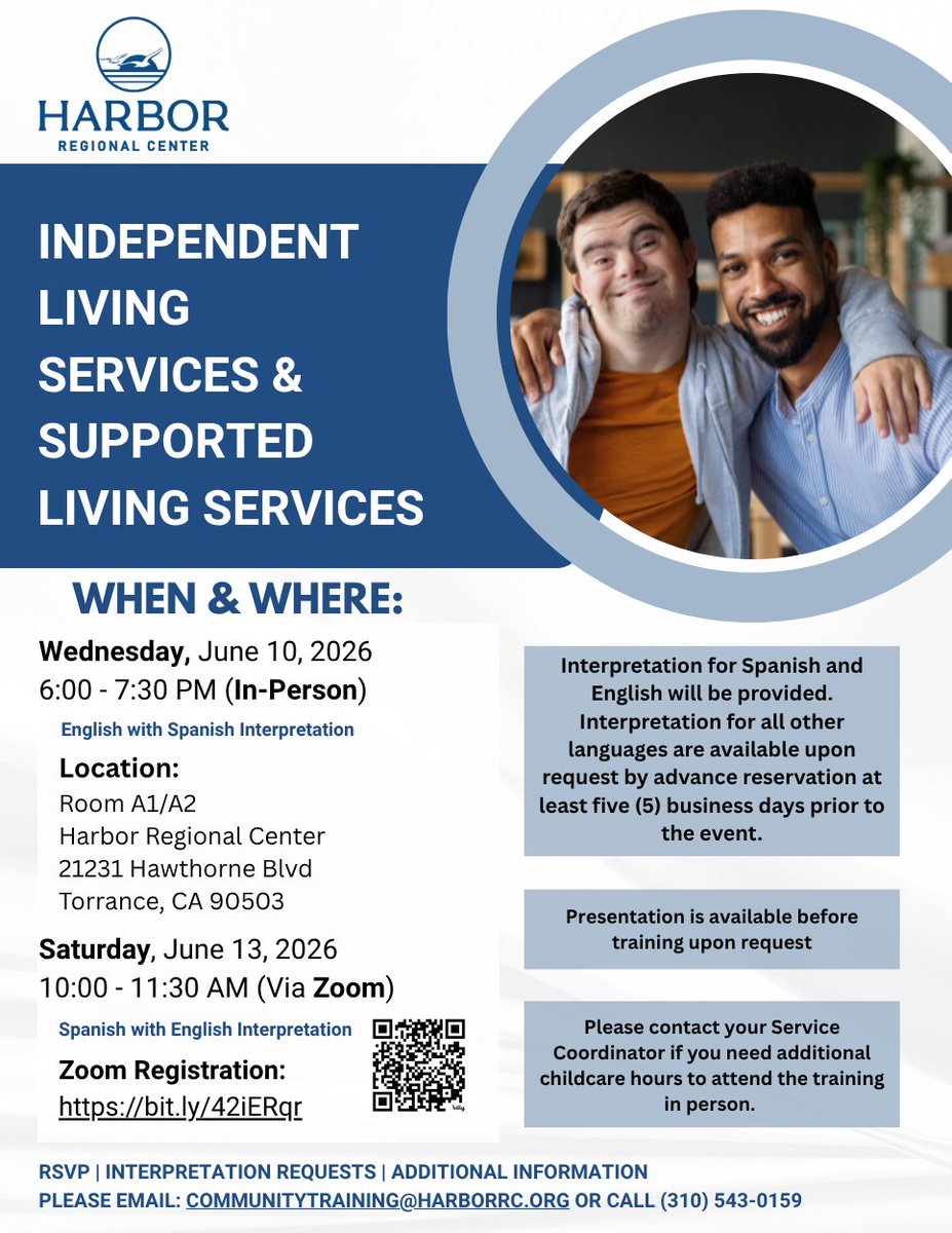 HarborRC's tweet photo. Participé en el taller de Harbor sobre "Servicios de Vida Independiente y Servicios de Vida Asistida" . El personal de Harbor presentará la información y responderá a sus preguntas. Por favor vea el folleto para información de registración. https://t.co/s1gWMUQS4j