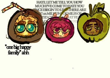 Strahawberry's tweet photo. saw an emoji on someone's status and was Jimmy as an apple so I drew ts 
#mouthwashing #oc https://t.co/HUASOoipsg