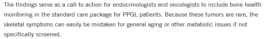 PheoPara's tweet photo. The impact of #catecholamine excess can extend beyond hypertension, tachycardia & anxiety. 😰😬🫀Thanks @AlkaissiHussam for answering the call to learn more about bone health related to #pheo #paraganglioma #PPGL & to @EndocrineNews for the write-up. 👏🔬🦴
@TheEndoSociety @NIH https://t.co/hm268cDy0N