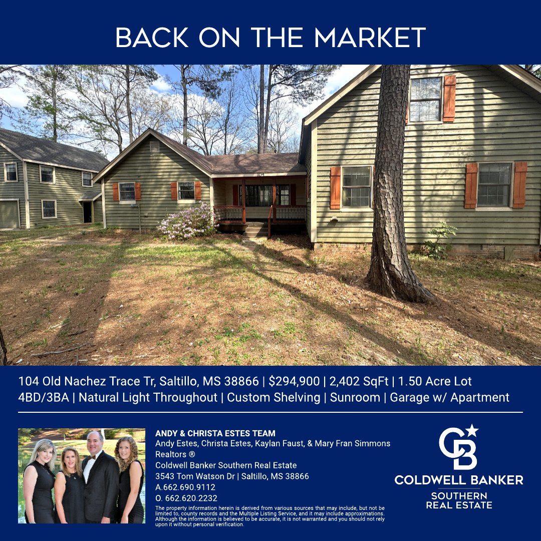 CBSouthern1's tweet photo. We have a new listing in #Amory, as well as, listing updates to listings in #Iuka, #Saltillo, and #Tupelo.  Coldwell Banker Southern Real Estate - 662.620.2232 https://t.co/ZBX9WZz3qH