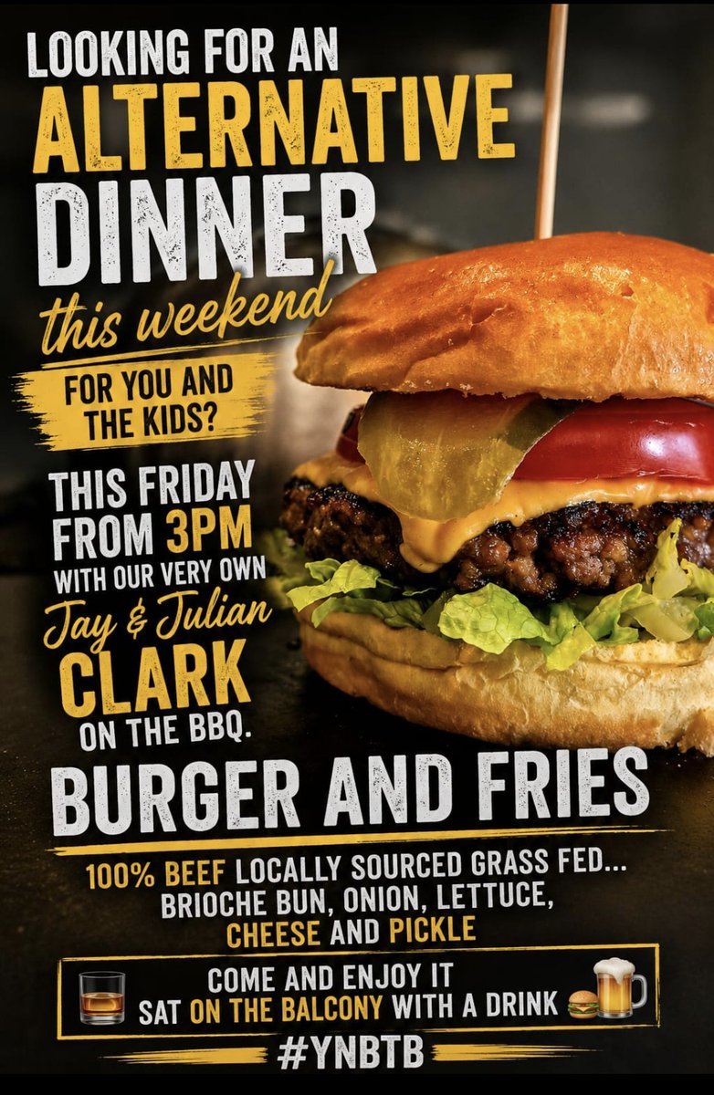 jayclark0106's tweet photo. This should be fun 😁 #Burger on the Balcony @PontyclunRFC https://t.co/IDmorl2K3b