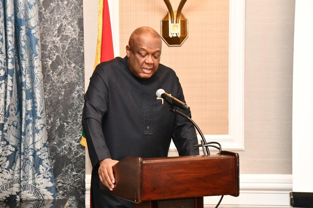 ArmahKofiBuah's tweet photo. I had the honour of addressing a distinguished group of global mining investors on Tuesday May 12 at the Exclusive Investors’ Forum at the Penn Club of New York, hosted by Newcore Gold Ltd.

Accompanied by Ghana’s Ambassador to the US, H.E. Victor Smith, I shared the vision of President John Dramani Mahama’s "Reset Agenda," which is a transformative drive to solidify Ghana’s position as Africa’s premier mining destination and a rising hub for critical minerals, including lithium, bauxite, and iron ore.

I outlined the wealth of opportunities available to ethical, forward-looking investors across the entire mining value chain, from large-scale extraction and refining to engineering services and downstream processing. 

Ghana is diversifying, Ghana is open for business and Ghana is ready for the future.

#InvestInGhana
#SustainableMining 
#EnergyTransition