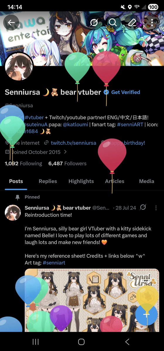 Senniursa 🌙🧸 bear vtuber tweet media