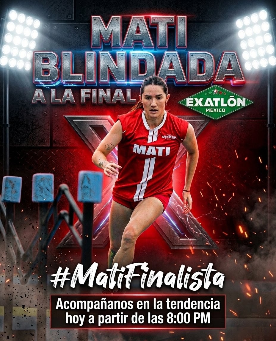 Matinators_Of's tweet photo. Acompañanos a enviarle toda la buena vibra a nuestra champ esta noche utilizando la frase 
MATI BLINDADA A LA FINAL 
#MatiFinalista 
Estamos muy cerca del gran día y MATI necesita todo nuestro apoyo para que logre levantar ese 5to trofeo 🏆♥️ 
Empezamos a partir de las 8:00 PM https://t.co/Py6SPmNq1x