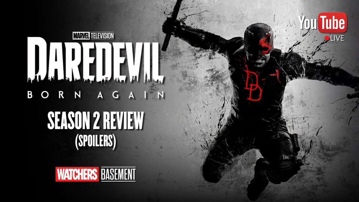 WatchBasement's tweet photo. After a lackluster debut on Disney+, the Devil of Hell’s Kitchen returns to the House of the Mouse for another campaign. Is the second season a story of redemption or more of the same? Join us TONIGHT at 7:30 p.m. as we break it down. #DaredevilBornAgain
https://t.co/d8OTu5tkMS https://t.co/52Tupj6yxs
