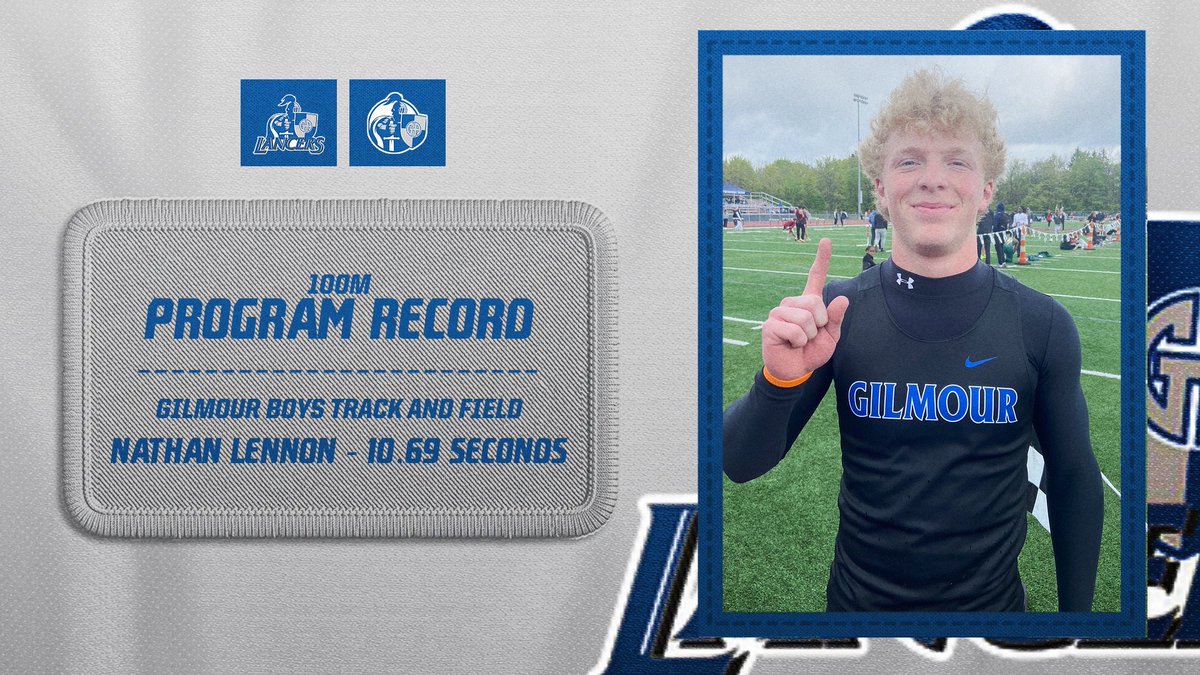 GALancerAD's tweet photo. Program Record‼️

Congrats to Nathan Lennon '27, who broke the 100m Gilmour Boys Track and Field 100m record at the Woodridge Invitational over the weekend with a time of 10.69 seconds! 

#GoGA https://t.co/uVgdQI86XL