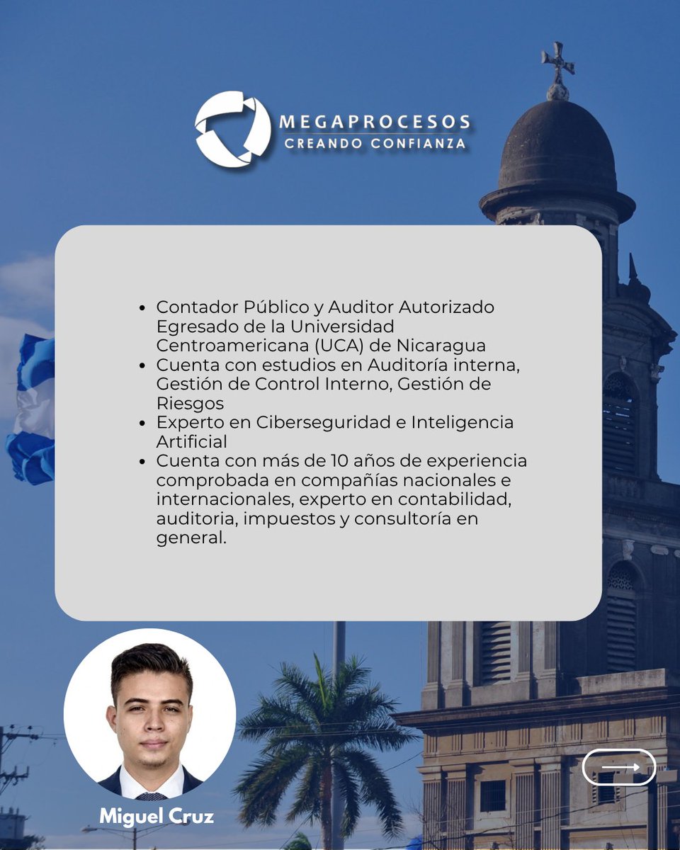 Megaprocesos's tweet photo. Equipo de Megaprocesos Nicaragua está listo! 🇳🇮

Mayo nos sigue sorprendiendo y no podíamos dejar pasar la oportunidad de presentarte a los profesionales que estarán representándonos en el Seminario Regional Interamericano de @CC_PN 

#Megaprocesos #Centroamerica #Nicaragua https://t.co/zaXvrotibA