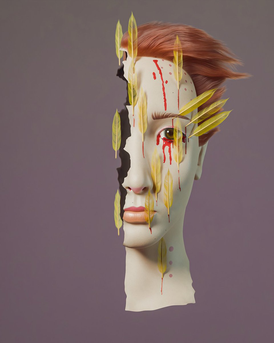 obedpuerta's tweet photo. Life Hurts. This Is What Dreaming Costs.

Blood and feathers fall in the same direction. The price of seeing beauty clearly is that you see it through open wounds.

A sneak peek into my feather modeling workflow in Blender ⬇️ https://t.co/8GUenYyvd7
