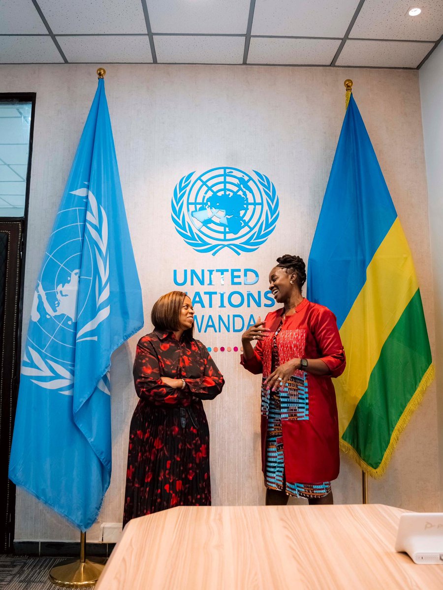 UNRwanda's tweet photo. .@UNRwanda RC a.i. @FatmataLSesay held a fruitful dialogue with @SandaOjiambo, Assistant Secretary-General and Executive Director and CEO of the UN @globalcompact, who is in #Rwanda for the @africaceoforum. https://t.co/hOKTSRdtZA