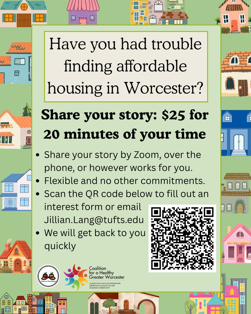 CMFoodEquity's tweet photo. Have you had trouble finding affordable housing in Worcester? We're collecting stories on housing access for our Food Insecurity Story Archive. Learn more at https://t.co/d9z4sQcxoo. Center on Food Equity is a project of @WorcCtyFoodBank. https://t.co/GzUj9ULK1S