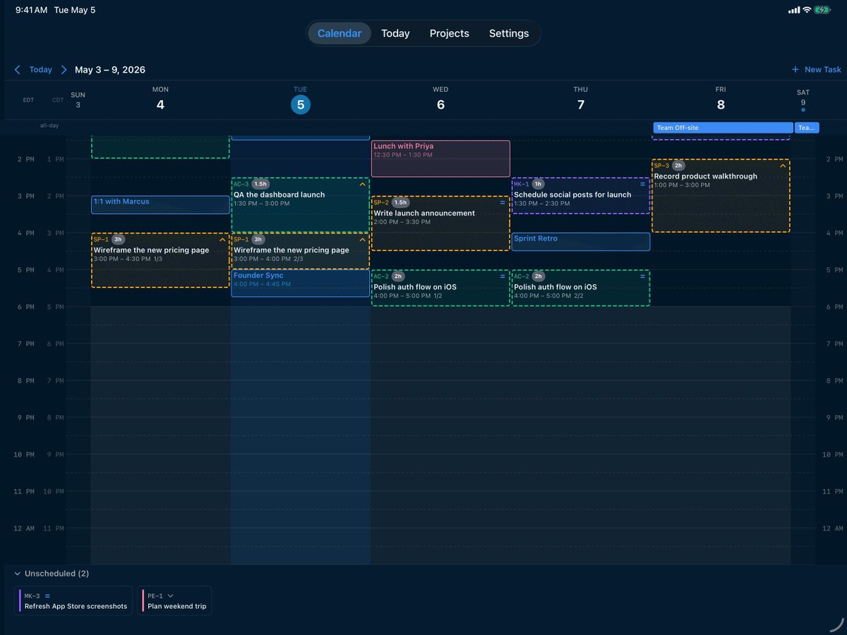 Chris_M41's tweet photo. Every AI productivity tool wants me to plan more. I want one that protects the plans I have already made.

The right AI assistant should not refill your schedule. It should defend it.

Calendar Buddy beta: https://t.co/9tv2iobp9n

#AI #BuildInPublic https://t.co/QgRS9d4hil
