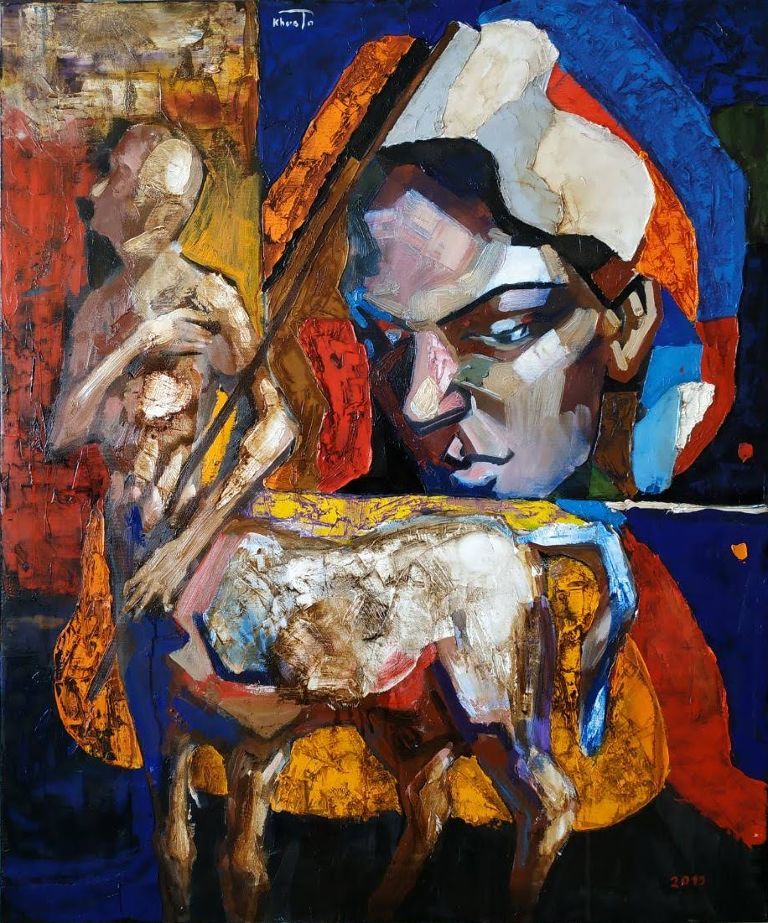 ArmArtProject's tweet photo. Explore a compelling fusion of deep cobalt and fiery ochre, creating a high-tension backdrop for this figurative exploration.

"White flag," by Hrayr Khostekhyan

https://t.co/oaJGTOxxZx

#armenianartistsproject https://t.co/v0zMf7f0aM