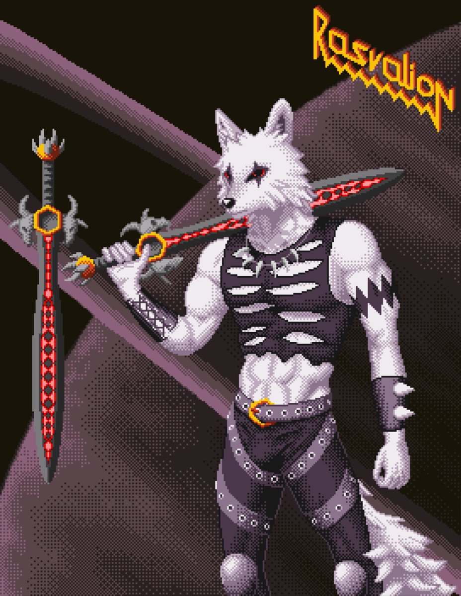 rasvalion's tweet photo. The runesword Black Star and it's wielder #furrydrawing https://t.co/yA3A4jJYda