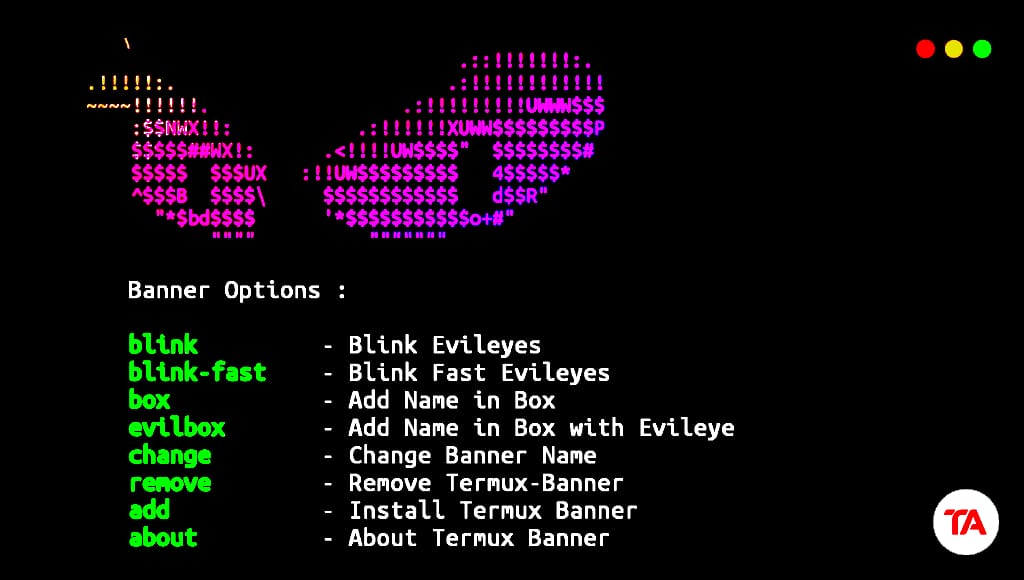 AchikAhmed6's tweet photo. Termux Banner Customization - Create custom Termux Banner

#termux #linux #cybersecurity #kalilinuxtools #ethicalhacking #termuxbanner #hackertheme #terminalcustomization #technology #programming #viral #reels #termuxtools #termuxcommands #terminal #androidlinux #opensource https://t.co/bVRh4EuuXT