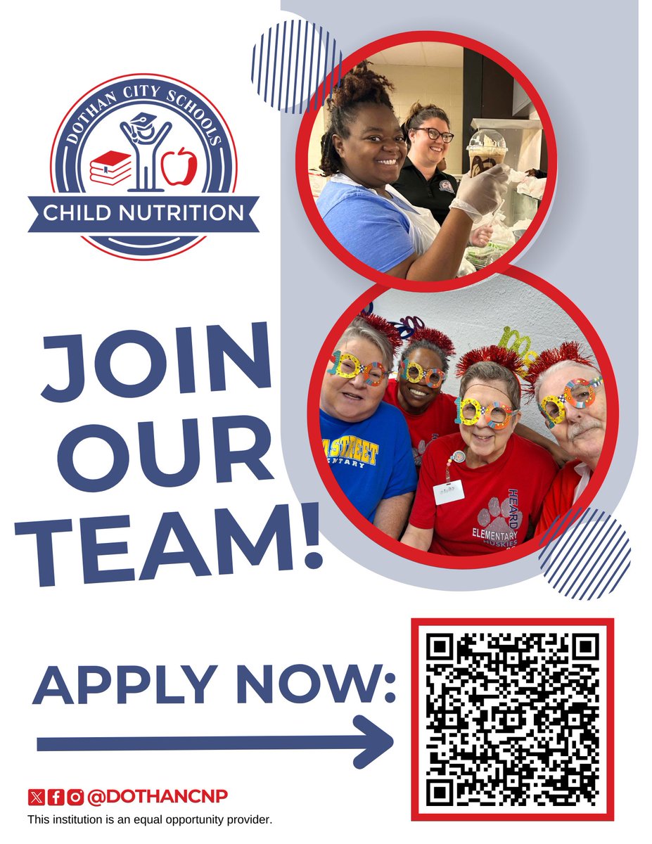 DothanCNP's tweet photo. Help us serve tomorrow’s leaders! 👩‍⚕️👷‍♂️👨‍🌾👩‍💻👨‍🔬 Apply today: https://t.co/8ow8UjU5no

@DCSdothan #lovedothan #dothancityproud #lovedothancityschools #DothanAL #DothanAlabama #DothanCity #ALschools #HoustonCounty https://t.co/SkJ4SSTLUe
