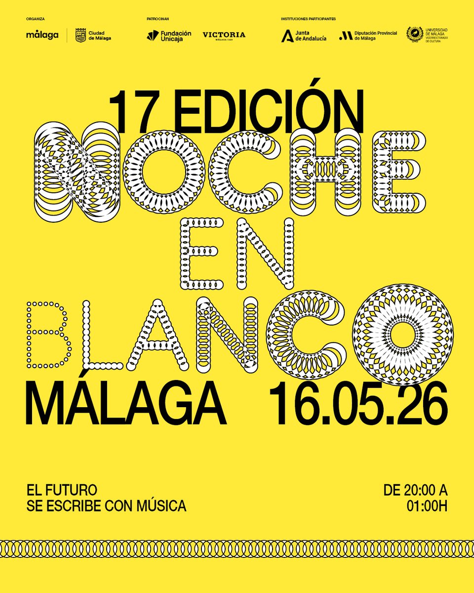 meetmlg's tweet photo. Vive la @NochenblancoMLG con nosotros 🌙 

🎶 Los equipos de mediación han preparado una playlist para acompañar tu visita 🎧 No olvides traer tus cascos.

Además, habrá visitas flash a las exposiciones 🕘 20:30, 21:00, 21:30, 22:00, 23:00

🎟️ Gratis hasta completar aforo. https://t.co/3gSA7EuYaf