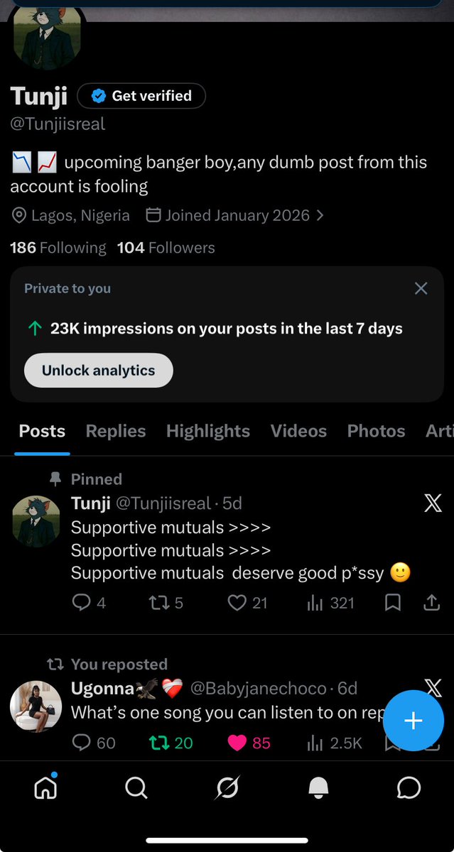 Tunji is Ghostbanned😭 tweet media