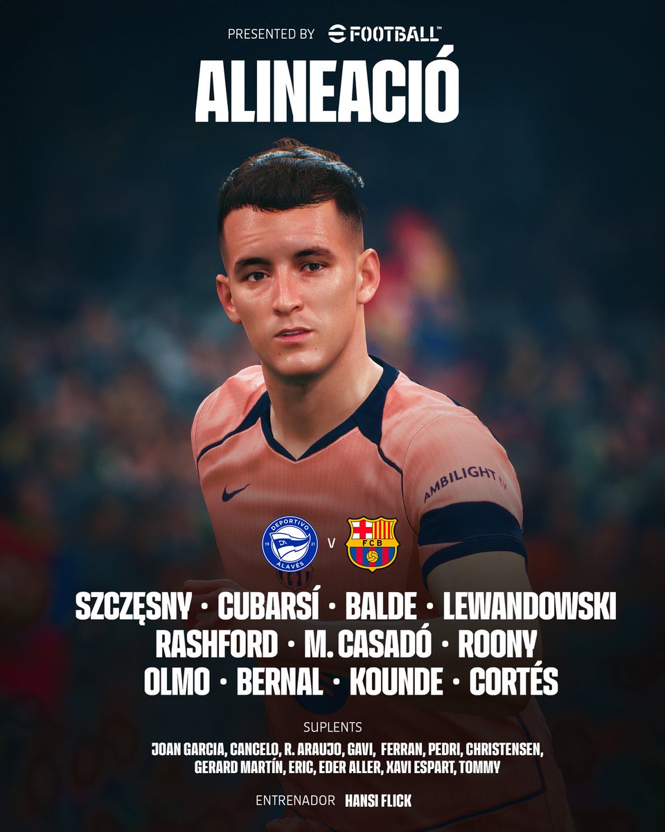 _Barcelonismoo's tweet photo. 🔵🔴 ALINEACIÓN DEL BARÇA!

✅ Casado.

💎 Álvaro Cortes titular. https://t.co/40MPQ1ysQq