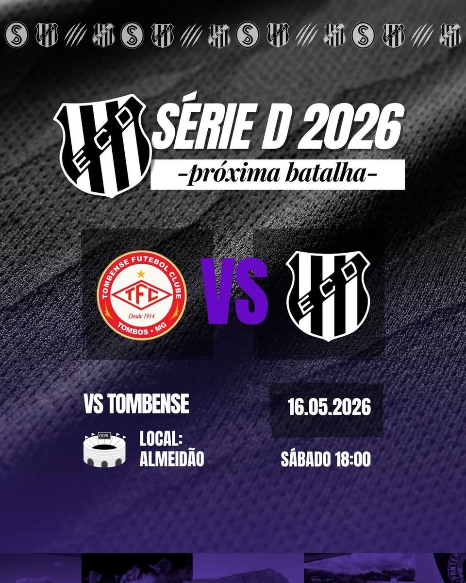 DemocrataGV's tweet photo. ⚔️ PRÓXIMA BATALHA DA PANTERA!
⚫⚪A caminhada na Série D 2026 continua, e agora o Democrata volta suas forças para mais um grande desafio fora de casa.

Tombense x DEMOCRATA

🗓️ 16/05/2026
⏰ Sábado | 18h
🏟️ Almeidão

Seguimos juntos, com raça e muita entrega. AVANTE, PANTERA!🐈‍⬛ https://t.co/5xCYpHx9rM