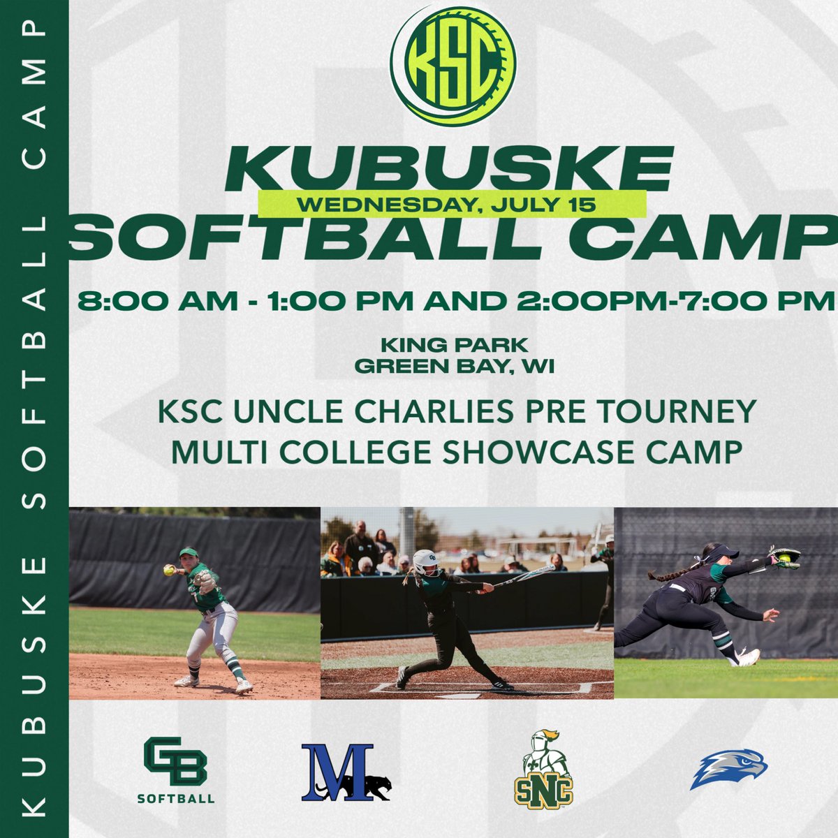 skubuske's tweet photo. Coming into Green Bay for the @uctournaments Northern National Championships this July? Come check out this elite multi college camp to help showcase your skills to play at the next level. 

https://t.co/IfUkud3umR https://t.co/bkjKKRhGqI