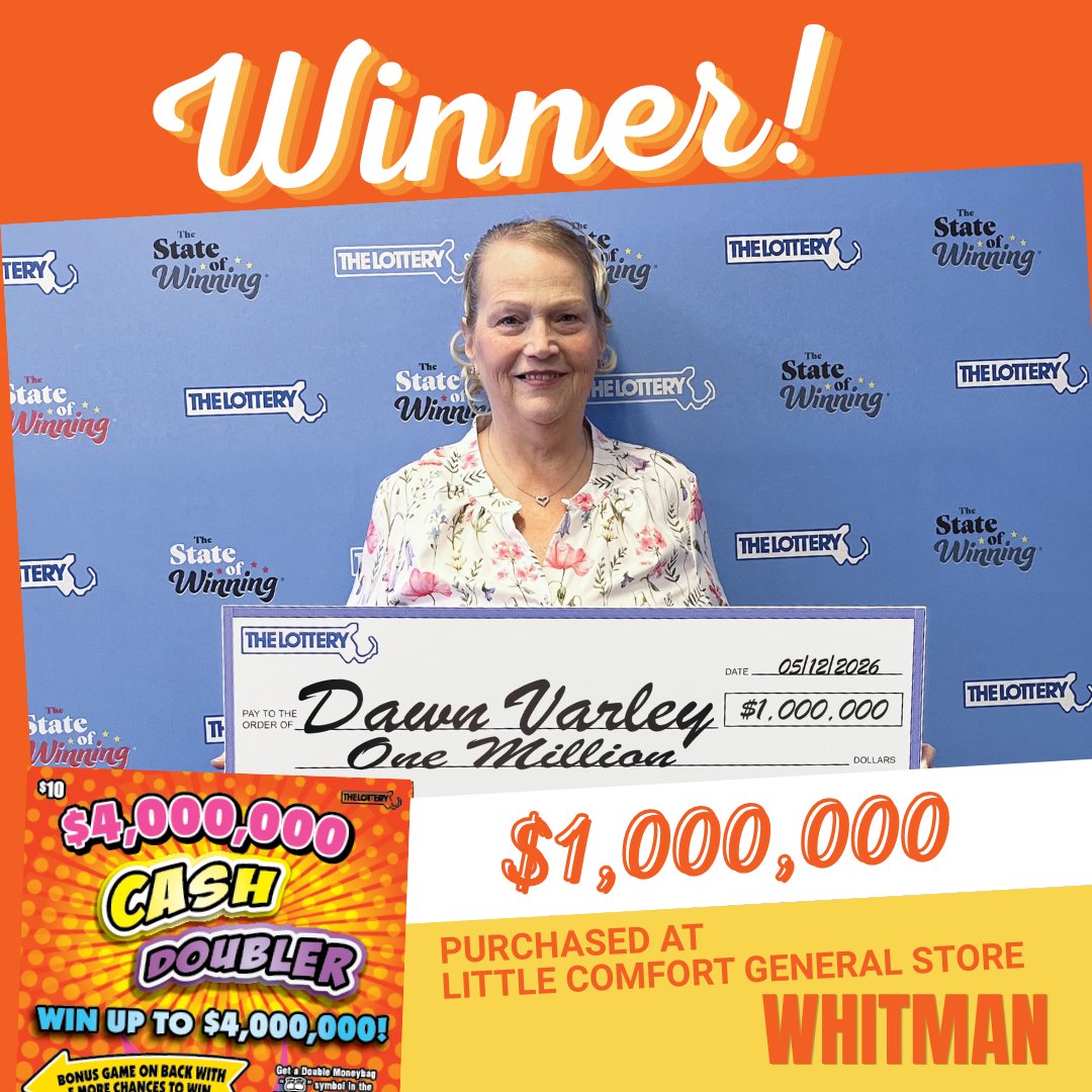 MAStateLottery's tweet photo. 💕 Played ticket #37 because her dad was born in 1937 ...and plans on buying the family home to keep it in the family 🥰💕

Recent winners > https://t.co/xSiy4XZ3Yb

#MassLottery
#Lottery
#InstantTickets
#ScratchTickets
#Whitman
#Massachusetts https://t.co/30bnAR0uBb