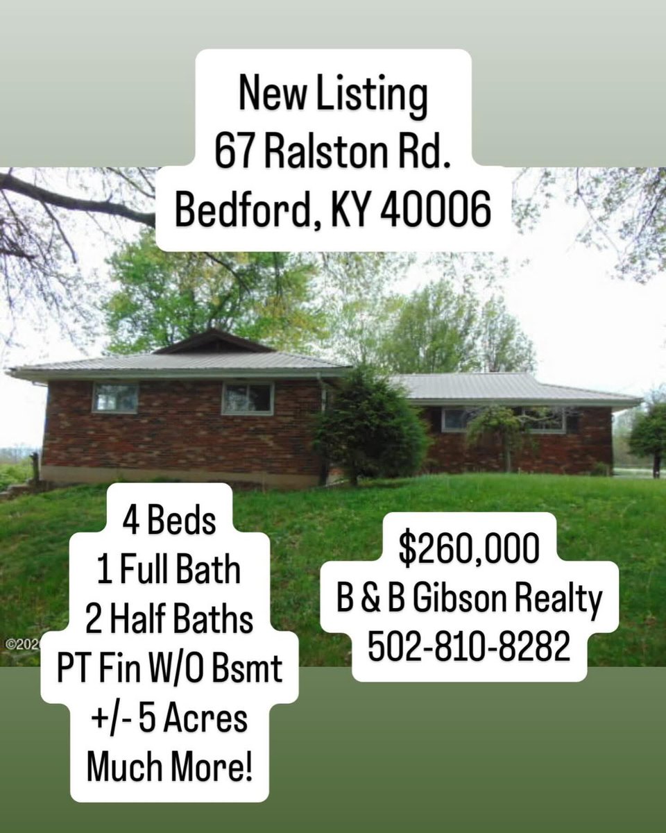 BBGibsonRealty's tweet photo. Check out this spacious ranch home located on a quiet dead end street. Call/text for a personal showing today. Listed by B &amp; B Gibson Realty 502-810-8282 https://t.co/7yD9XUB6aa #realestate #deal #buy #bandbgibsonrealty https://t.co/LFCUnbUW9d