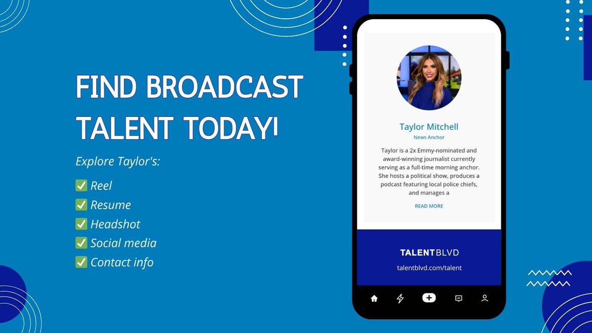 TalentBlvd's tweet photo. Meet @taymitchell_tv, award-winning multifaceted journalist. She's an anchor, a host and podcast producer. Her stories span from political shows, to breaking news, and even weather coverage. Hiring managers, you have all you need for due diligence here:  https://t.co/bKHBx2LVGX https://t.co/gFUhH1SenG