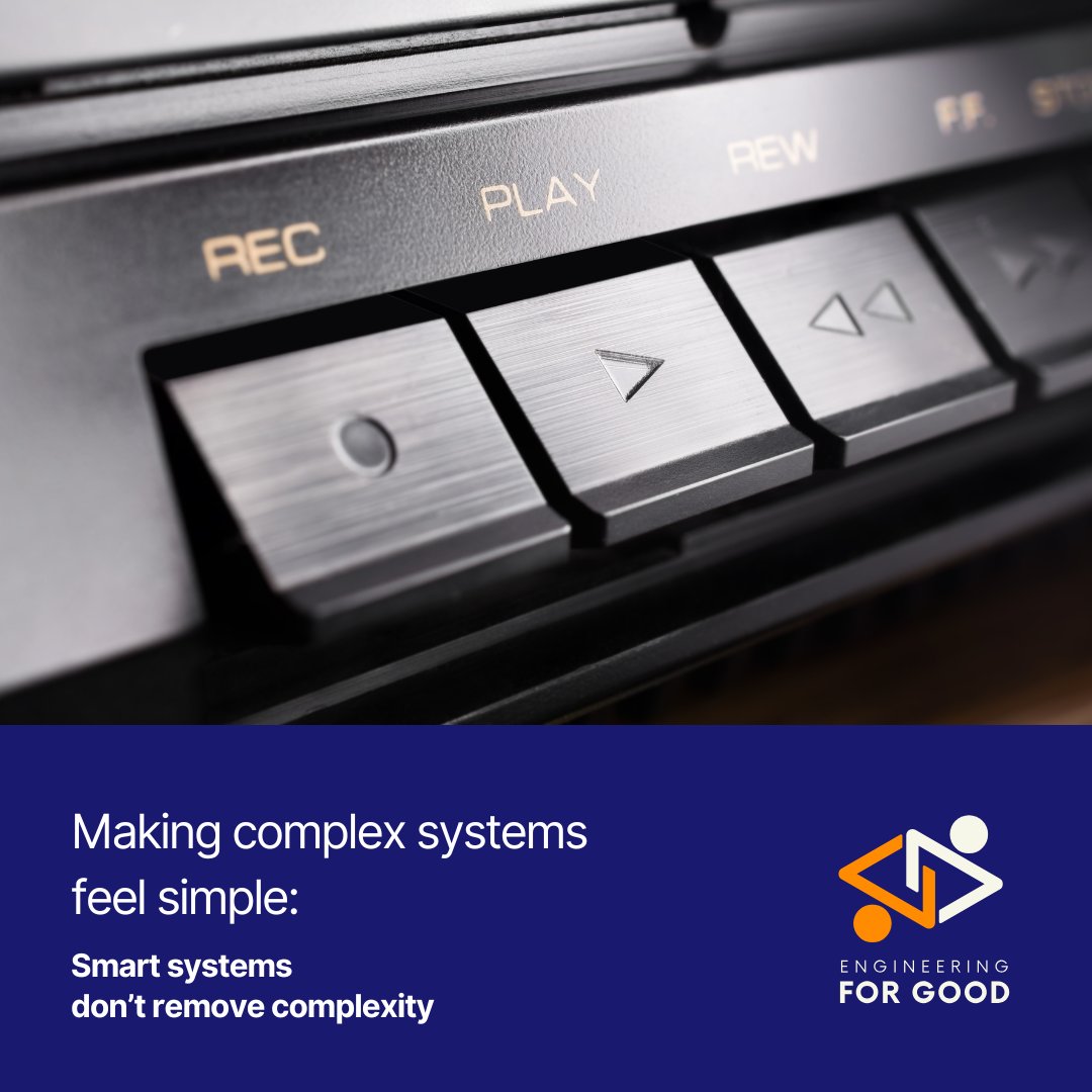 ENGood2023's tweet photo. The best technology often feels effortless to use.

But making complex systems feel simple
is one of the hardest engineering challenges there is.
#EngineeringForGood #ErasmusPlus #ENGood #EngineeringEducation https://t.co/N6i1VUzS9V