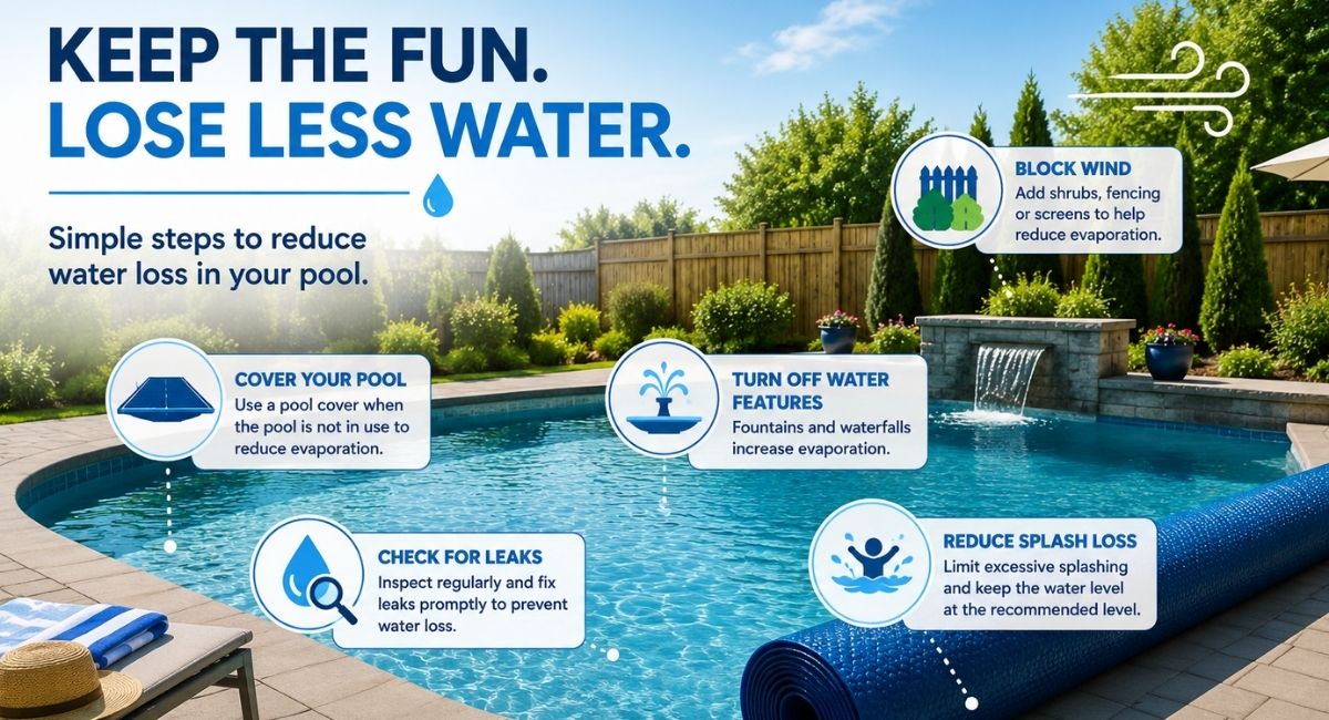 innservices_'s tweet photo. Long weekend + pool season = higher water use ☀️💧

Help reduce water loss this weekend:
✔️ Cover your pool
✔️ Check for leaks
✔️ Reduce splash loss
✔️ Turn off water features when not in use

Small changes can make a big difference all summer long. https://t.co/nCxVLQYMJR