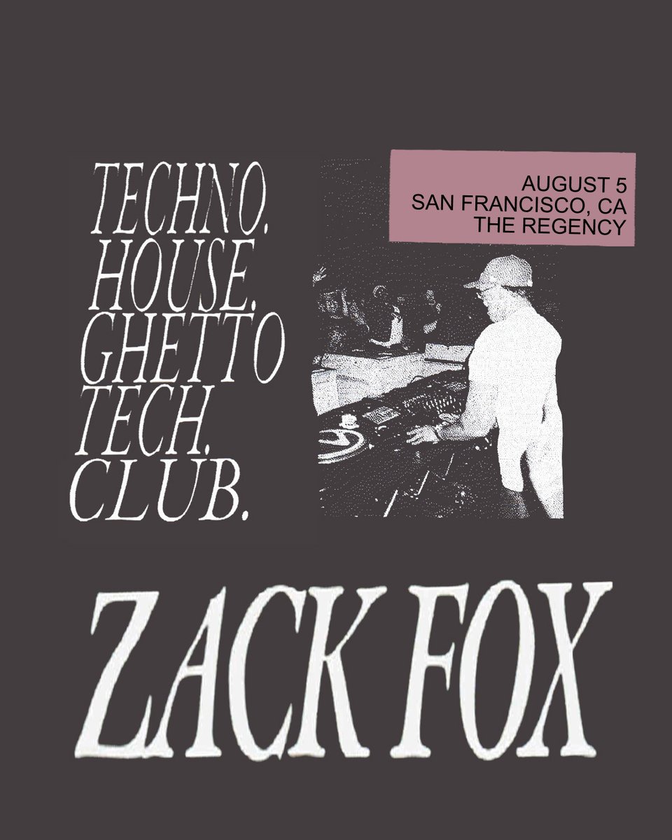 RegencyBallroom's tweet photo. 𝓞𝓷 𝓢𝓪𝓵𝓮 𝓝𝓸𝔀: Zack Fox runs in back in The Bay for a 2nd night ⭐ Get hype for his DJ set at The Regency on Aug. 5

🎫 https://t.co/8A35uz5S5I https://t.co/jCchuxt1nW
