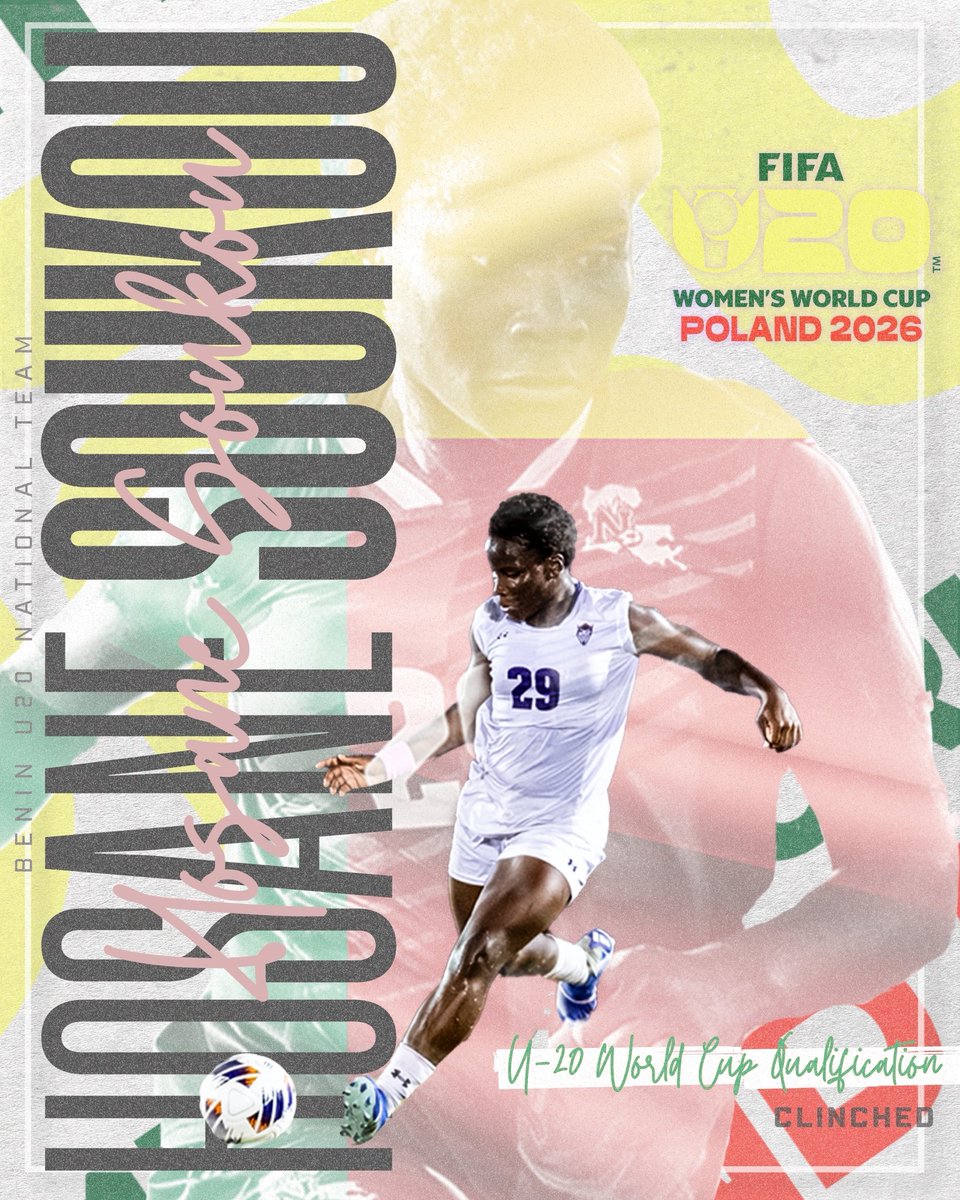 NSUDemonsSOC's tweet photo. SHE’S HEADED TO THE WORLD CUP!🤘🏟️

As a member of the U20 Benin national team, Hosane Soukou and her team have secured their qualification for the 2026 U20 World Cup!

Stay tuned for more &amp; help us congratulate Ozzy on her incredible accomplishments! 🇧🇯🤘🌍

#ForkEm https://t.co/amJhTftCpY