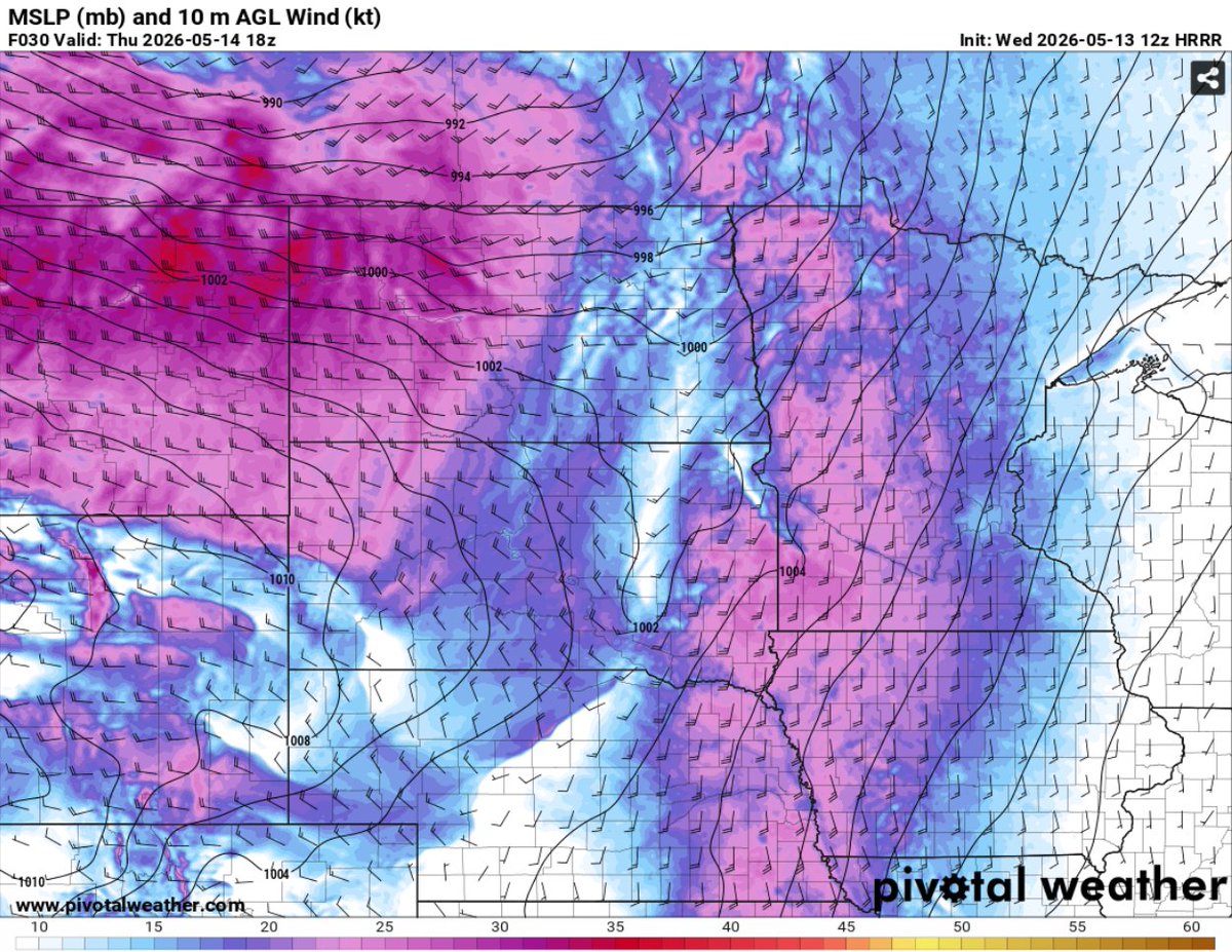 mn_storm's tweet photo. Tomorrow looks interesting for MN where you have a rare combination of critical fire weather conditions and a chance of dry thunderstorms. #mnwx #mnfire https://t.co/Qpx2wsK0v3