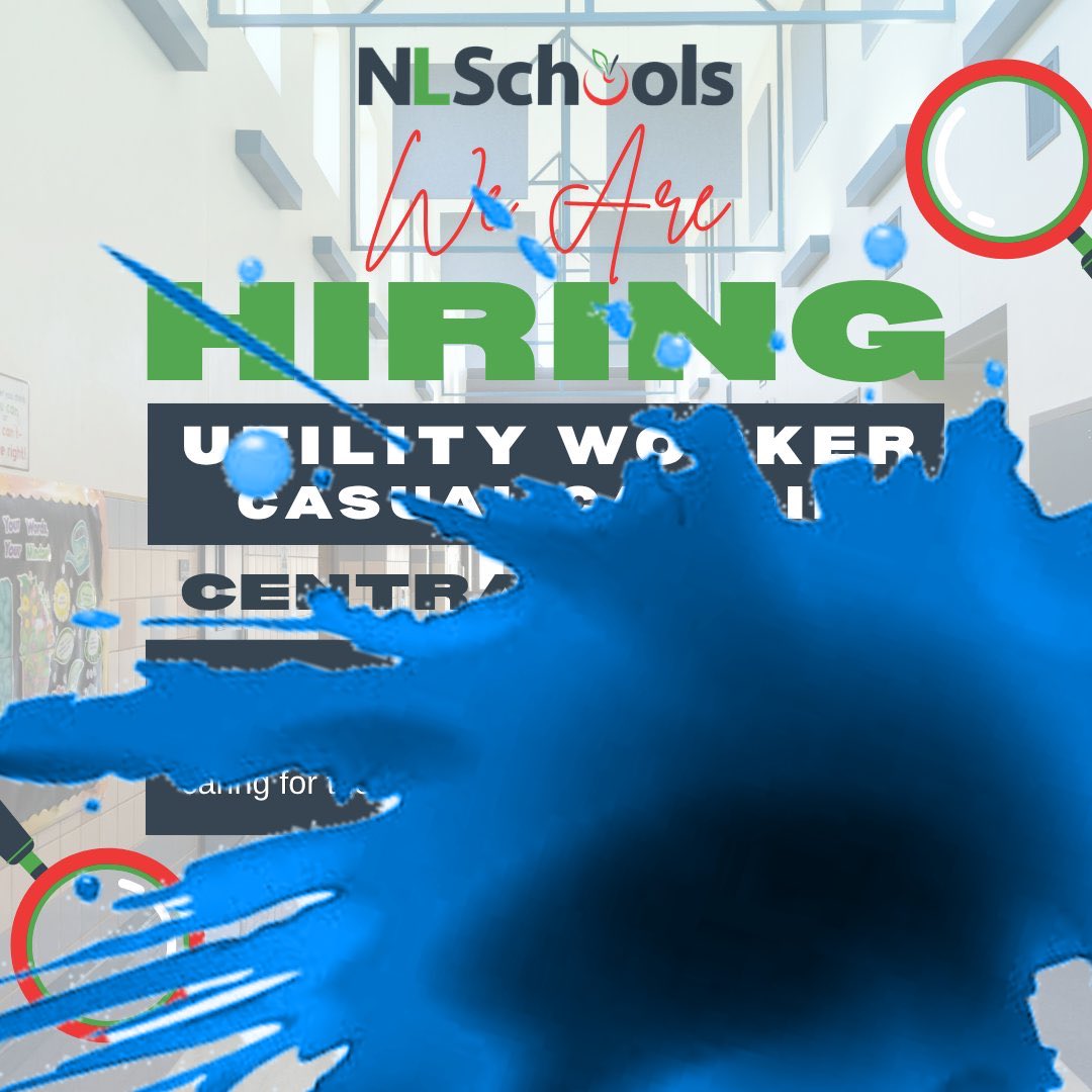 NLESDCA's tweet photo. NLSchools/NLESD is looking for a Utility Worker in the Central Region. Responsibilities includeoohhh god i spilled my Gatorade everywhereFUCK it’s so sticky and blue god DAMN it https://t.co/hq1EhWU127 https://t.co/vnm7omjujC