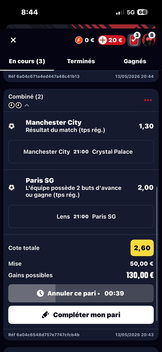 TrafishScottx's tweet photo. Let’s go !! GL 🔥
Paris c est risqué ce soir, la défense est terrible et on connait Zabarnyi! 
Je vois bien le 1-1 donc c est pour ça que j’ai assuré avec le nul. 
J’ai mis aussi PSG moneyline car avec les 2 buts d’ecarts ca peut aller vite quand même !! 🚀 https://t.co/UOrgLXLYIb