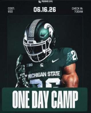 Connor_Crilley's tweet photo. Thank you @Frank_herzog55 for the invite. Truly grateful for the opportunity to compete, learn, and get to work with @MSU_Football

@Mark__Porter 
@One11Recruiting 
@OhiosElite1 
@PrepRedzoneOH 
@On3 
@TonyDStephens1 https://t.co/CX0Q898gIJ