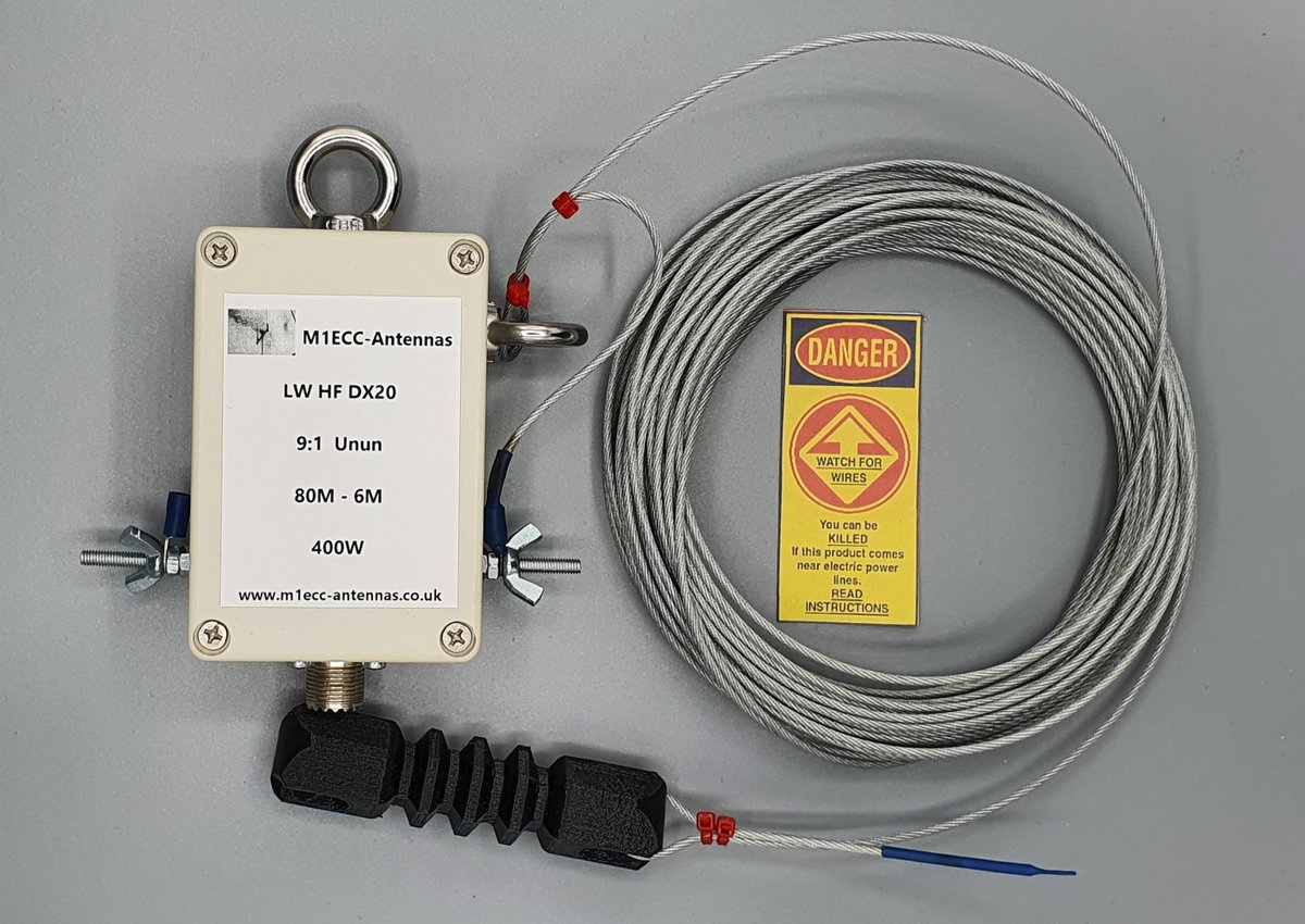 M1eccAntennas's tweet photo. Back in stock
The LW HF DX20 & LW HF DX10! premium parts used in these 9:1 UnUnโs. Great performance ! As with all our Antennas. Made in the UK by M1ECC Antennas Limited. Order here at https://t.co/qdm2IoMNRR #hamradiooperator #hamradio #hfantenna https://t.co/dWsNcCg466