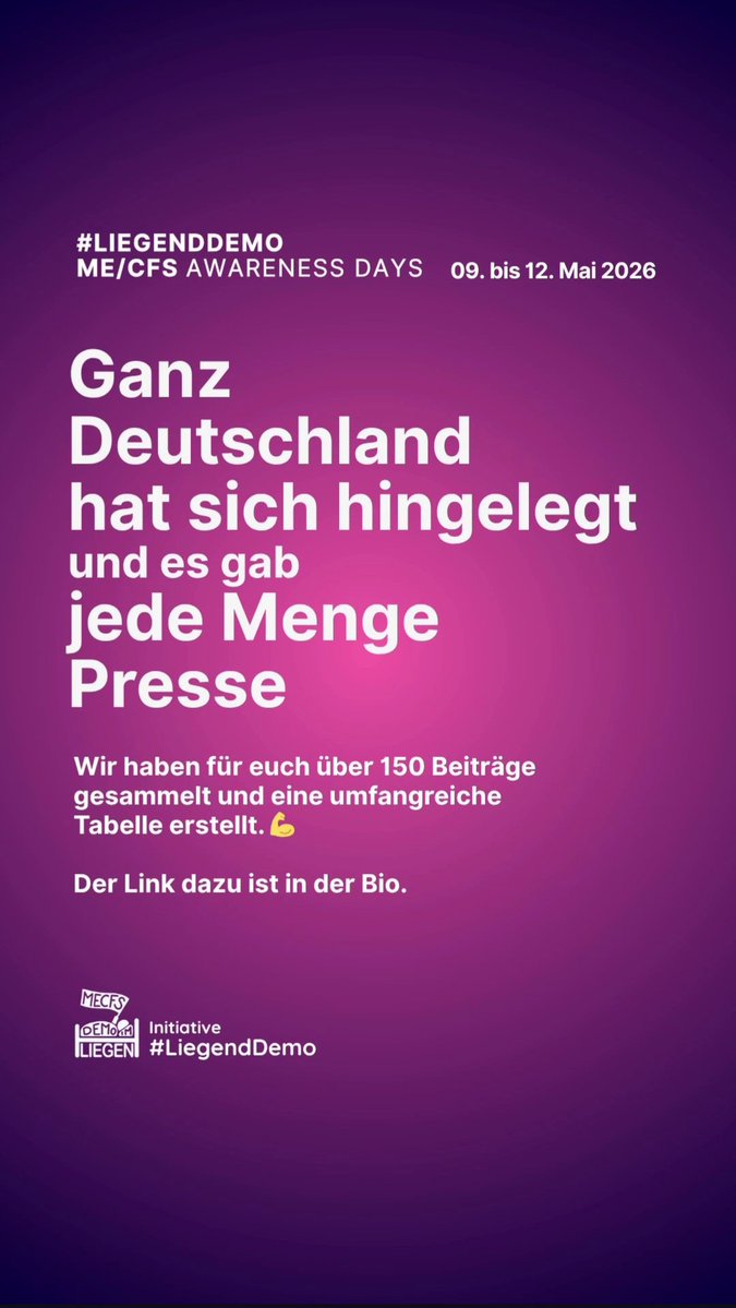 Initiative #LiegendDemo, ME/CFS tweet media