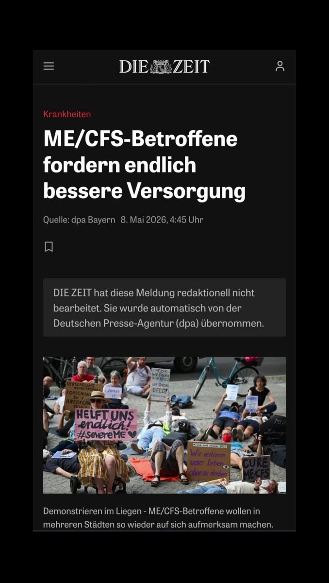 Initiative #LiegendDemo, ME/CFS tweet media